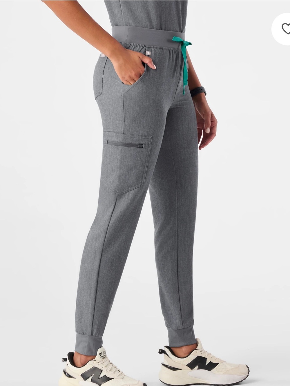 FIGS Gray Zamora Jogger Scrub Pants Women's XS Medical Healthcare Uniform